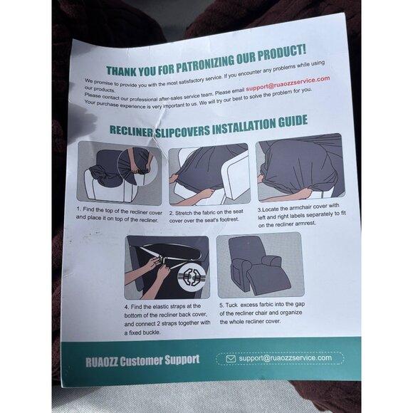 Recliner Slipcovers Stretchy Textured Fabric By Ruaozz - Picture 4 of 5